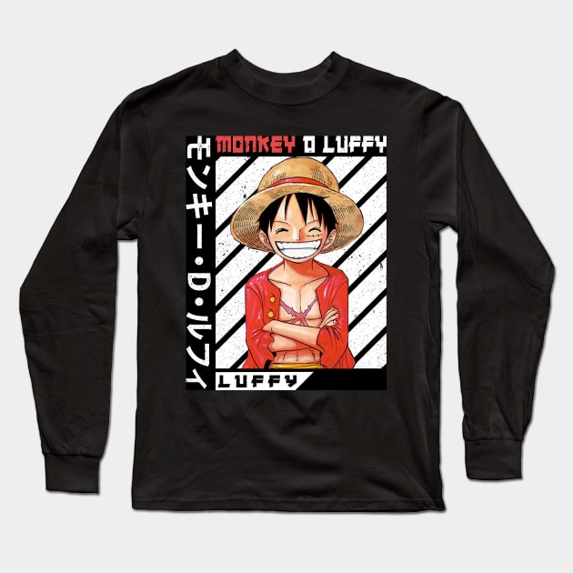 monkey d luffy Long Sleeve T-Shirt by HokiShop